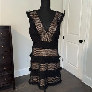 Elegant Black and Tan Women's Dress